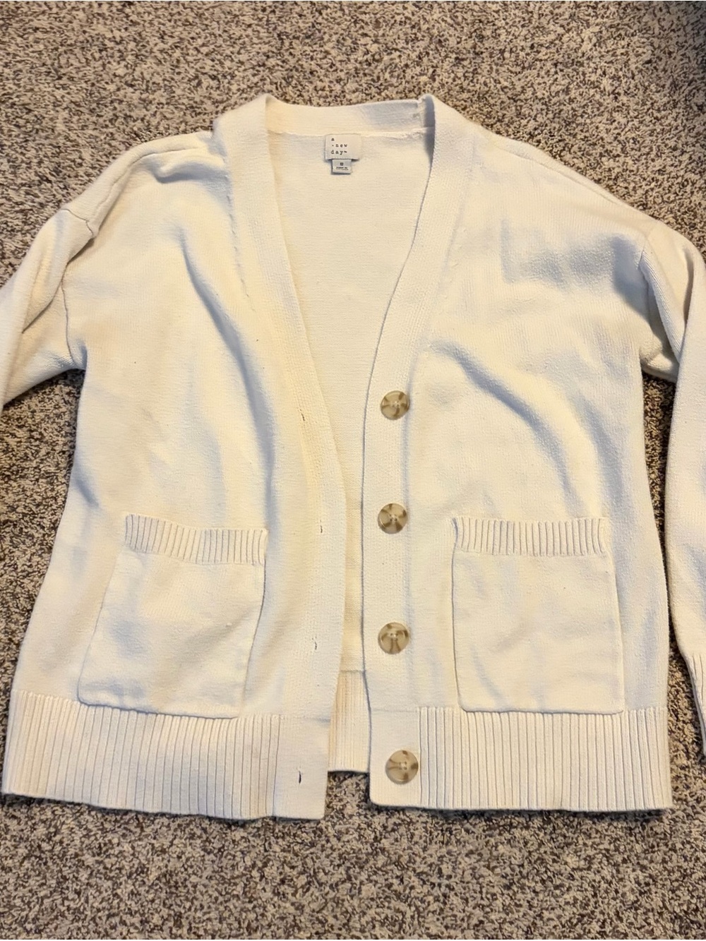 a new day Cream Button-Up Women's Cardigan